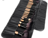 Black Leather pouch 22 brushes set