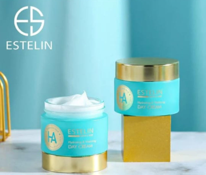 ESTELIN whitening day and night cream with serum and lotion combo kit