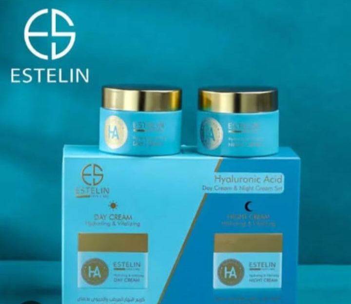 ESTELIN whitening day and night cream with serum and lotion combo kit