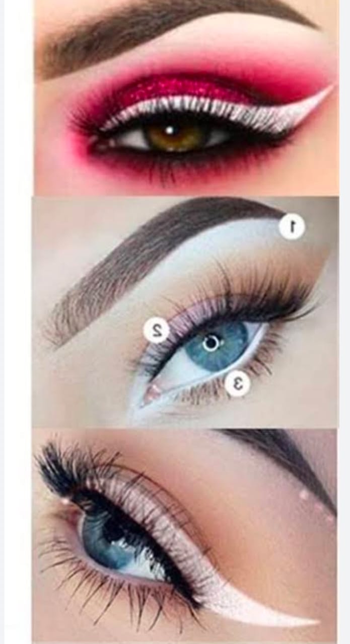 Fancy silver creamy Rich Black and white Kajal