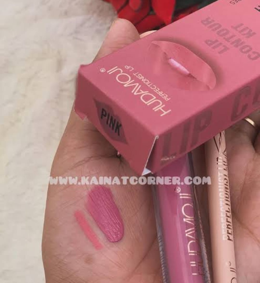 Hudamoji Ultra Matte Finish Lip Gloss And Lip Liner Lip Contour Set