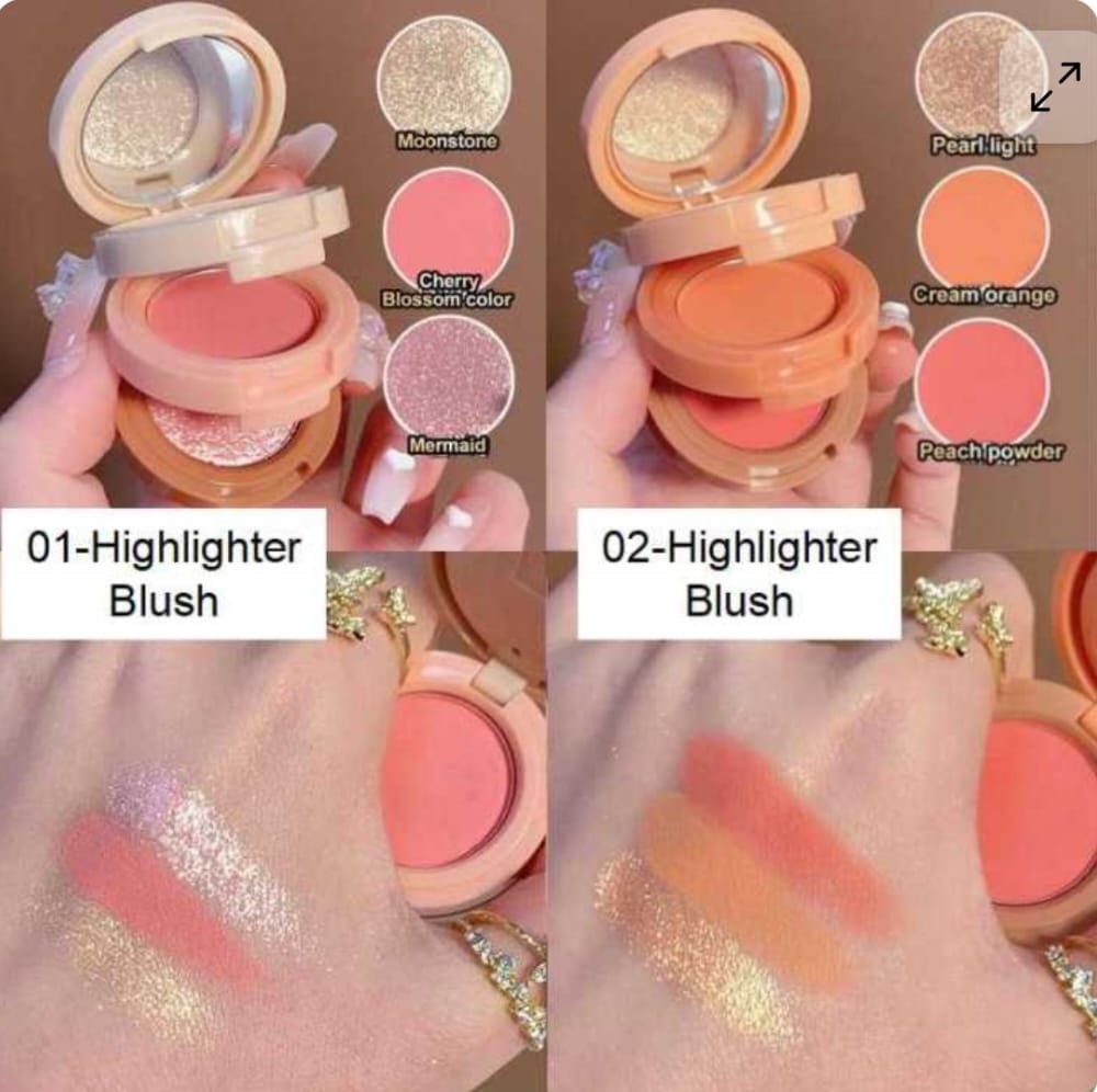 3 In 1 Highlighter & Blusher (Hudamoji)