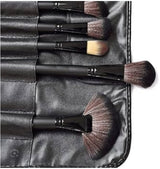 Black Leather pouch 22 brushes set