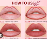 Hudamoji Ultra Matte Finish Lip Gloss And Lip Liner Lip Contour Set