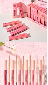 Hudamoji Ultra Matte Finish Lip Gloss And Lip Liner Lip Contour Set