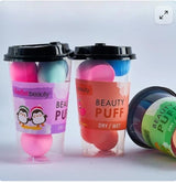 Set of 4 face makeup sponges